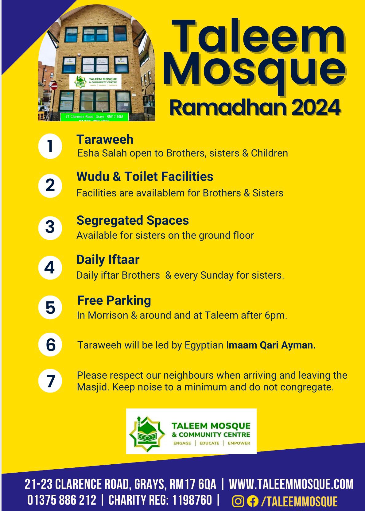 Ramadan 2024 at Taleem Mosque